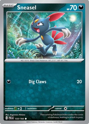 Sneasel (PAL-133) (Reverse Holofoil)
