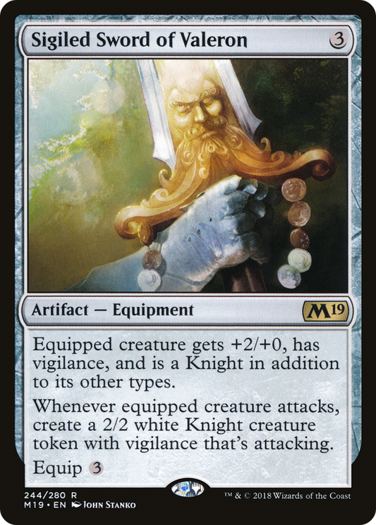 Sigiled Sword of Valeron (M19-244) (Foil)