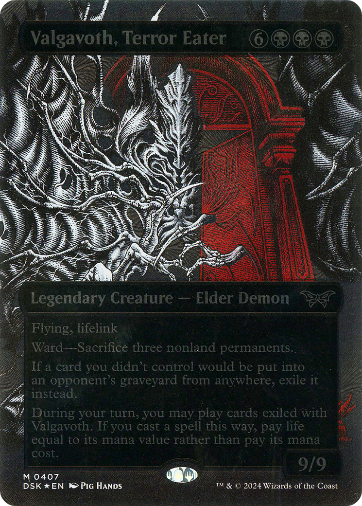 Valgavoth, Terror Eater (DSK-407) (Showcase) (Borderless) (Textured Foil)