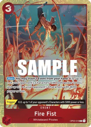 Fire Fist (Alternate Art) (OP03-018) (Foil)