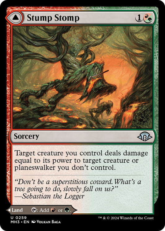 Stump Stomp // Burnwillow Clearing (MH3-259) (Foil)