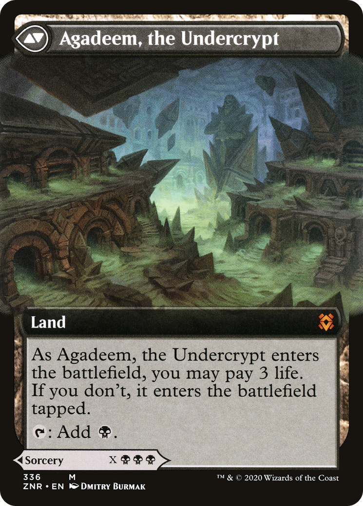 Agadeem's Awakening // Agadeem, the Undercrypt (ZNR-336) (Extended Art)