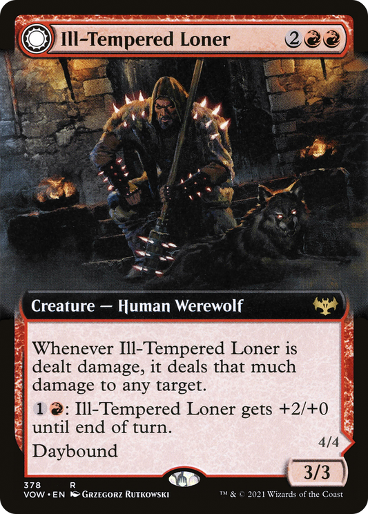 Ill-Tempered Loner // Howlpack Avenger (VOW-378) (Extended Art) (Foil)