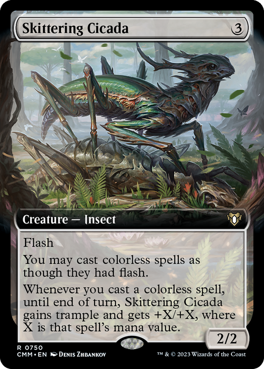 Skittering Cicada (CMM-750) (Extended Art) (Foil)