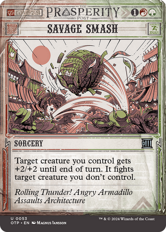 Savage Smash (OTP-053) (Showcase) (Borderless) (Foil)