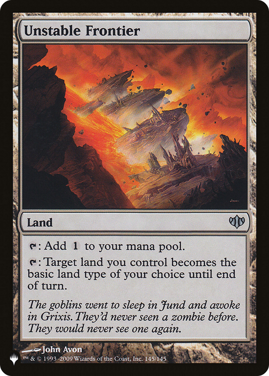 Unstable Frontier (LIST-CON-145)