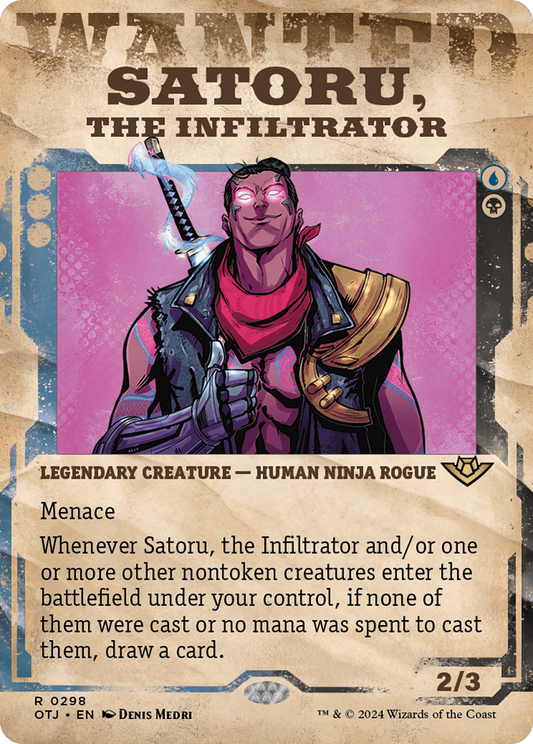Satoru, the Infiltrator (OTJ-298) (Showcase) (Borderless) (Foil)