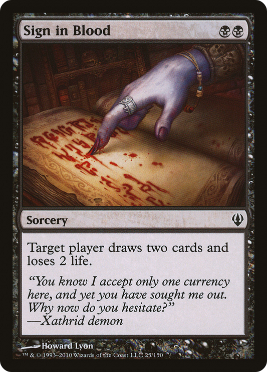 Sign in Blood (ARC-025)