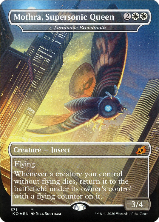 Mothra, Supersonic Queen / Luminous Broodmoth (IKO-371) (Borderless) (Foil)