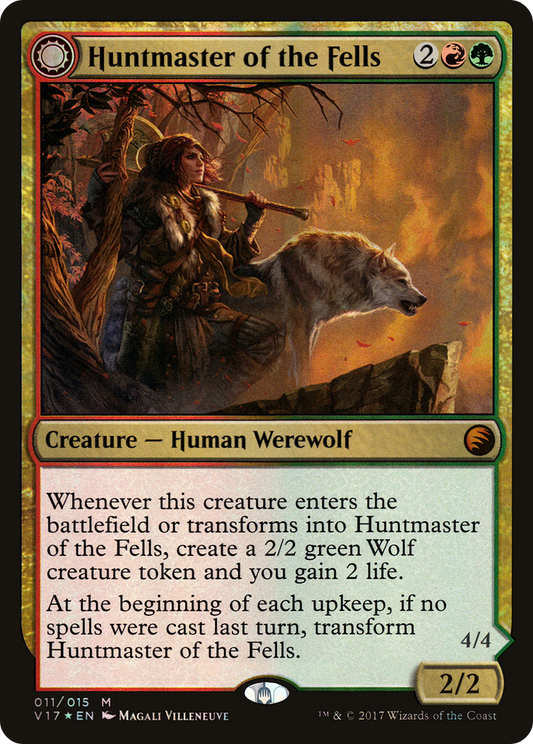 Huntmaster of the Fells // Ravager of the Fells (V17-011) (Foil)