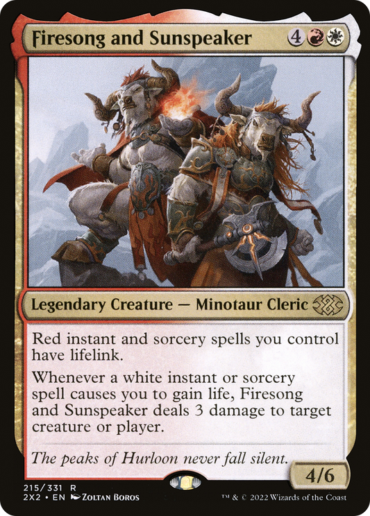 Firesong and Sunspeaker (2X2-215)