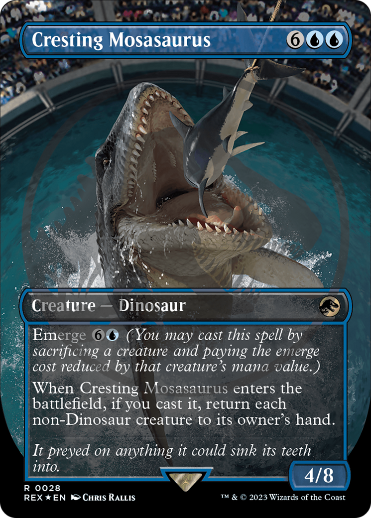 Cresting Mosasaurus (REX-028) (Borderless) (Foil)