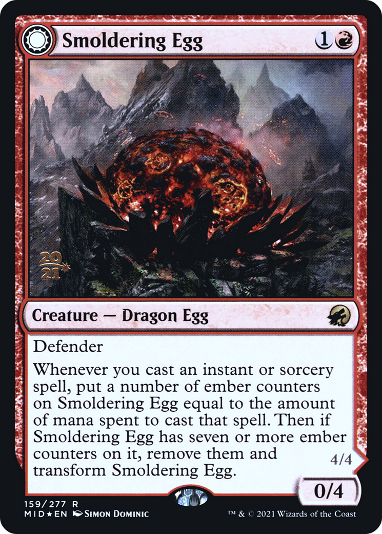 Smoldering Egg // Ashmouth Dragon (PRE-159S) (Foil)