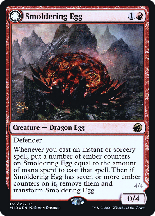 Smoldering Egg // Ashmouth Dragon (PRE-159S) (Foil)