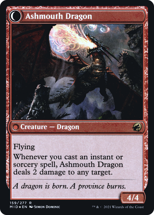 Smoldering Egg // Ashmouth Dragon (PRE-159S) (Foil)