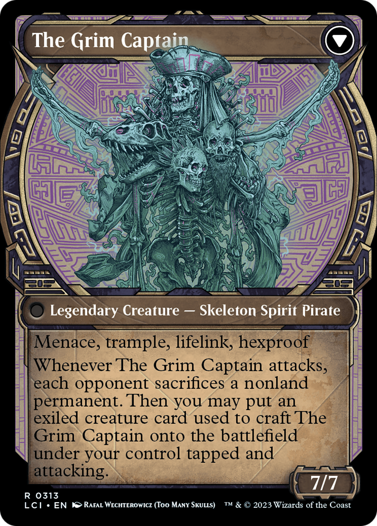 Throne of the Grim Captain // The Grim Captain (LCI-313) (Showcase) (Foil)