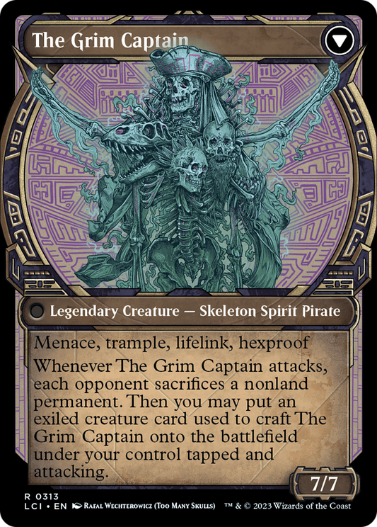 Throne of the Grim Captain // The Grim Captain (LCI-313) (Showcase) (Foil)