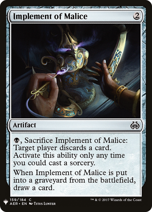 Implement of Malice (LIST-AER-159)