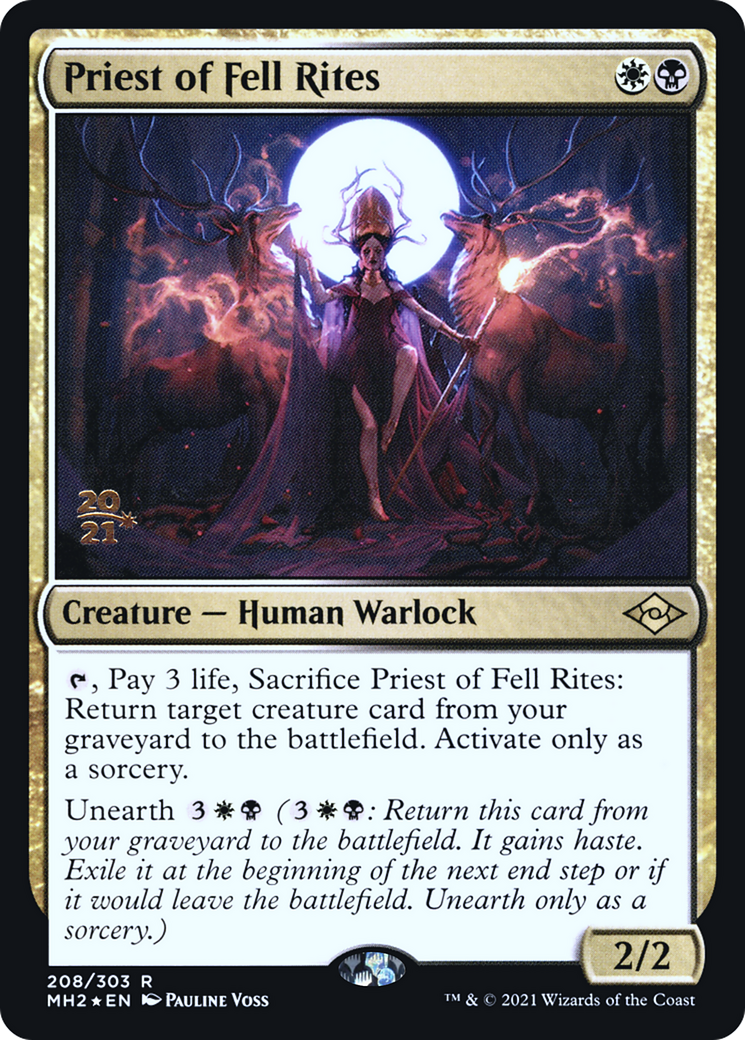 Priest of Fell Rites (PRE-208S) (Foil)