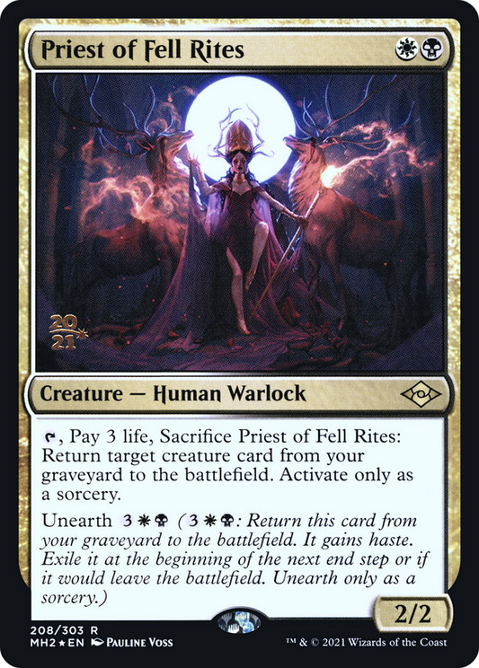 Priest of Fell Rites (PRE-208S) (Foil)