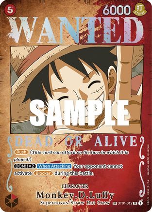 Monkey.D.Luffy (Wanted Poster) (ST01-012) (Foil)