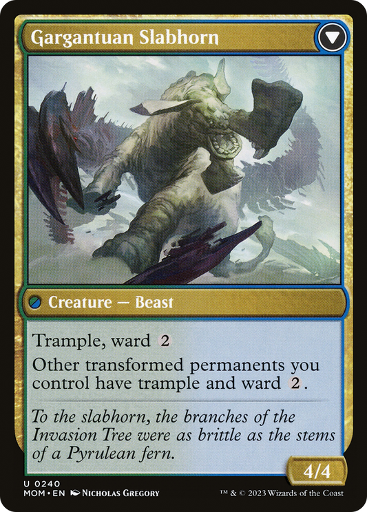 Invasion of Pyrulea // Gargantuan Slabhorn (MOM-240) (Foil)