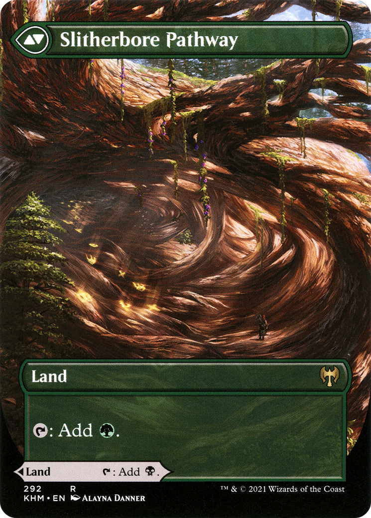 Darkbore Pathway // Slitherbore Pathway (KHM-292) (Showcase) (Borderless) (Foil)