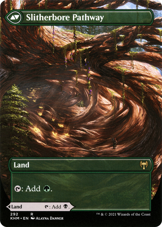 Darkbore Pathway // Slitherbore Pathway (KHM-292) (Showcase) (Borderless) (Foil)
