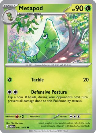 Metapod (MEW-011) (Reverse Holofoil)