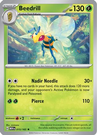 Beedrill (MEW-015) (Reverse Holofoil)