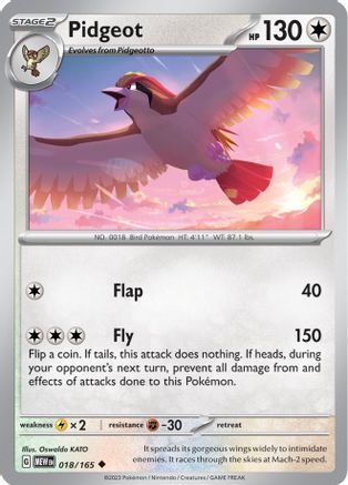 Pidgeot (MEW-018) (Reverse Holofoil)
