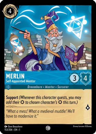 Merlin - Self-Appointed Mentor (1-153) (Cold Foil)