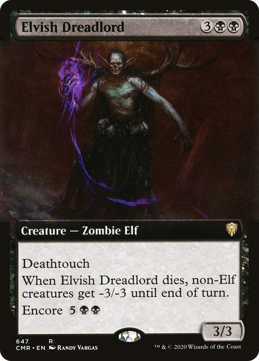 Elvish Dreadlord (CMR-647) (Extended Art) (Foil)