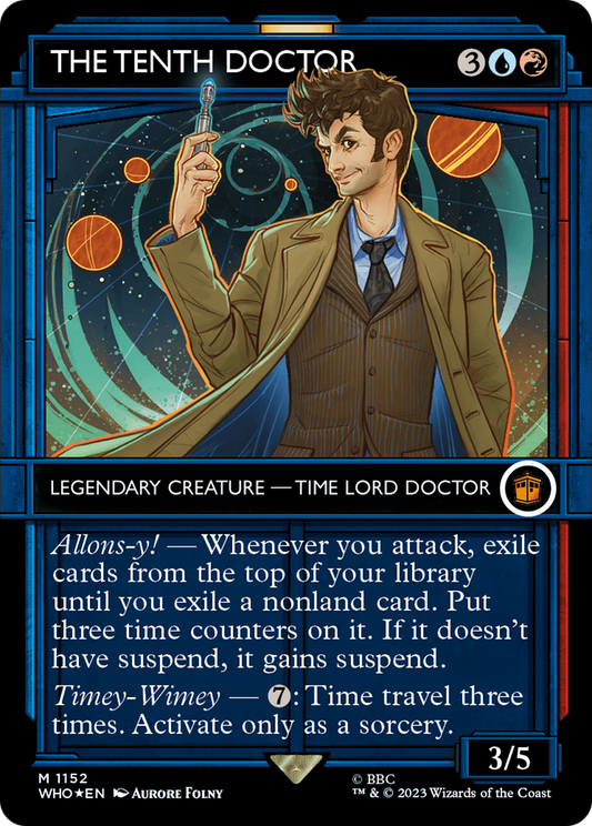The Tenth Doctor (WHO-1152) (Showcase) (Borderless) (Surge Foil)
