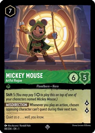 Mickey Mouse - Artful Rogue (1-088) (Cold Foil)