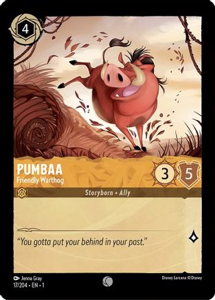 Pumbaa - Friendly Warthog (1-017) (Cold Foil)