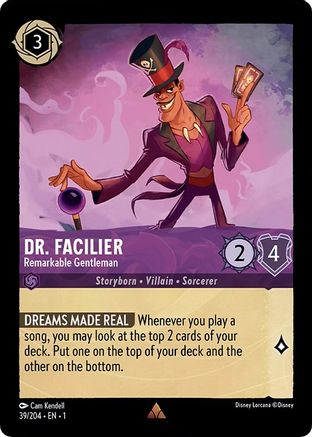 Dr. Facilier - Remarkable Gentleman (1-039) (Cold Foil)