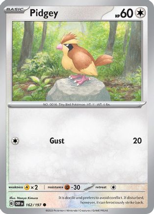 Pidgey (OBF-162) (Reverse Holofoil)