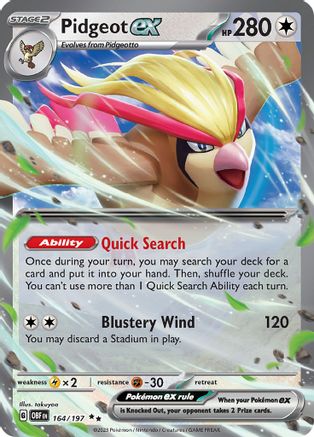 Pidgeot ex (OBF-164) (Holofoil)