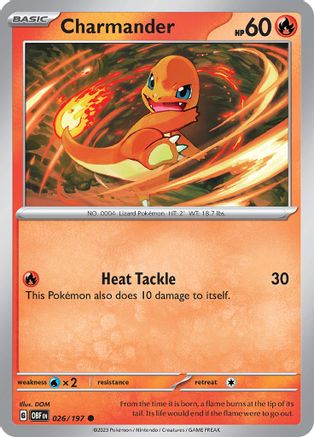 Charmander (OBF-026) (Reverse Holofoil)