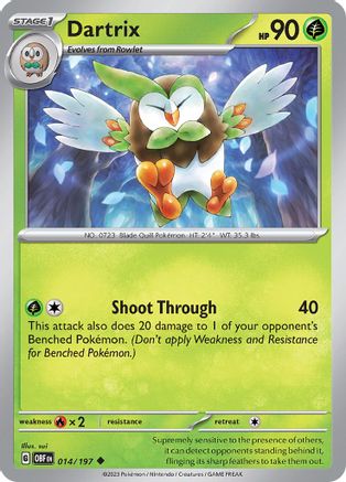 Dartrix (OBF-014) (Reverse Holofoil)
