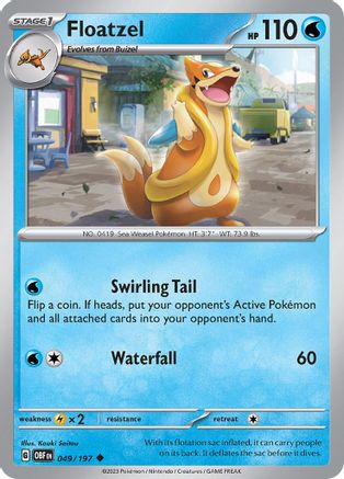 Floatzel (OBF-049) (Reverse Holofoil)