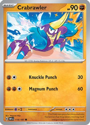 Crabrawler (OBF-114) (Reverse Holofoil)