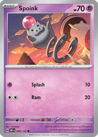 Spoink (OBF-090) (Reverse Holofoil)