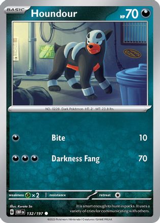 Houndour (OBF-132) (Reverse Holofoil)