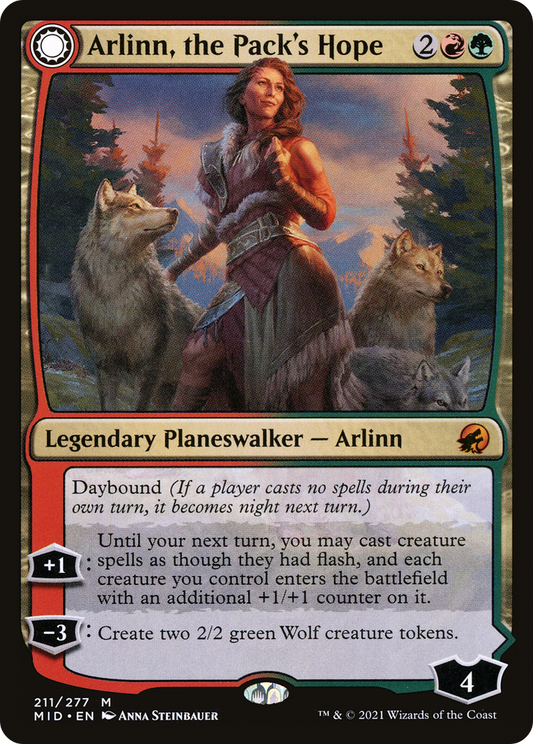 Arlinn, the Pack's Hope // Arlinn, the Moon's Fury (MID-211) (Foil)