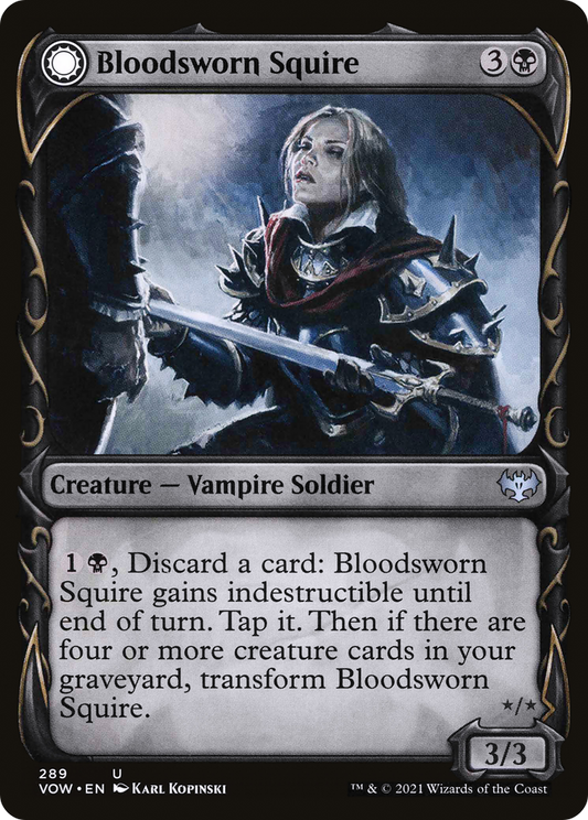 Bloodsworn Squire // Bloodsworn Knight (VOW-289) (Showcase) (Foil)