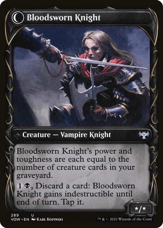 Bloodsworn Squire // Bloodsworn Knight (VOW-289) (Showcase) (Foil)