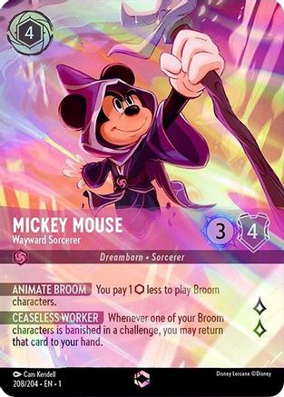 Mickey Mouse - Wayward Sorcerer (Enchanted) (1-208) (Holofoil)