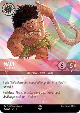 Maui - Hero to All (Enchanted) (1-212) (Holofoil)